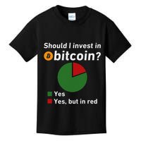 Should I Invest In Bitcoin Yes Pie Chart Funny Crypto Kids T-Shirt