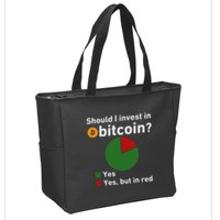 Should I Invest In Bitcoin Yes Pie Chart Funny Crypto Zip Tote Bag