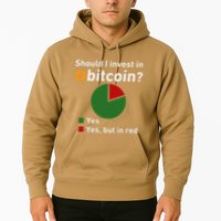 Should I Invest In Bitcoin Yes Pie Chart Funny Crypto Hoodie