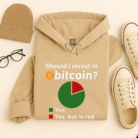Should I Invest In Bitcoin Yes Pie Chart Funny Crypto Hoodie