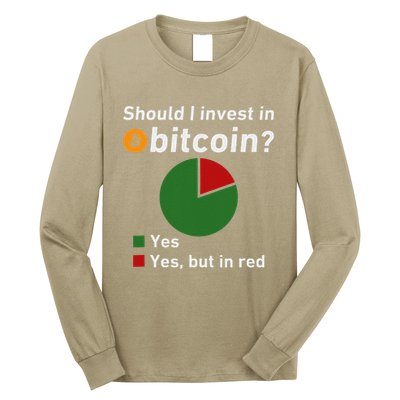 Should I Invest In Bitcoin Yes Pie Chart Funny Crypto Long Sleeve Shirt