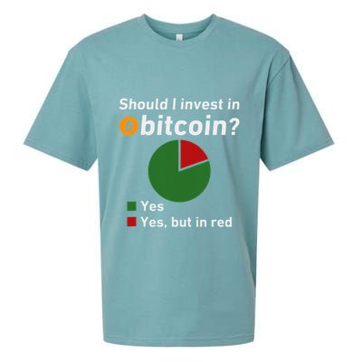 Should I Invest In Bitcoin Yes Pie Chart Funny Crypto Sueded Cloud Jersey T-Shirt