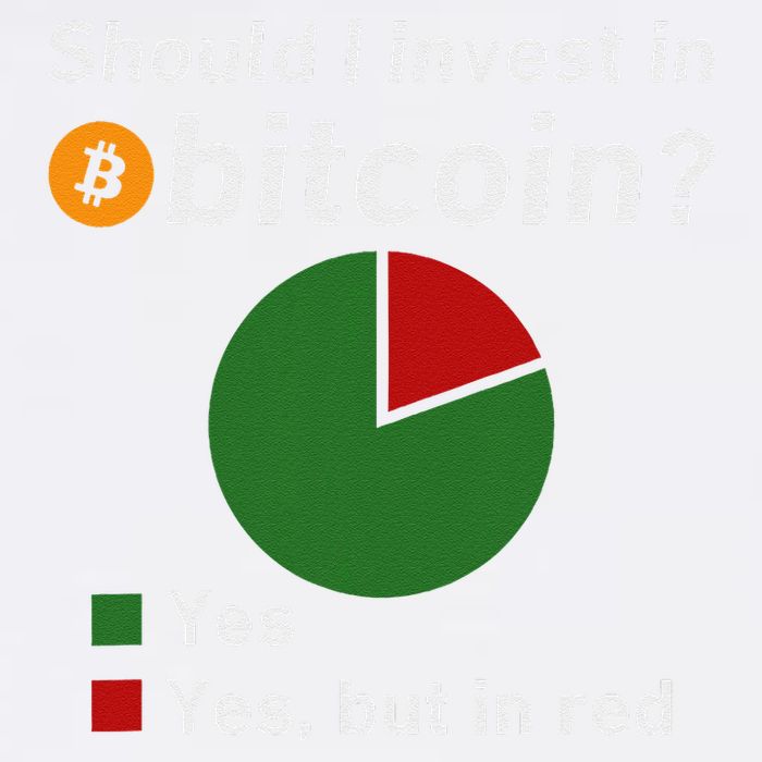 Should I Invest In Bitcoin Yes Pie Chart Funny Crypto Garment-Dyed Sweatshirt