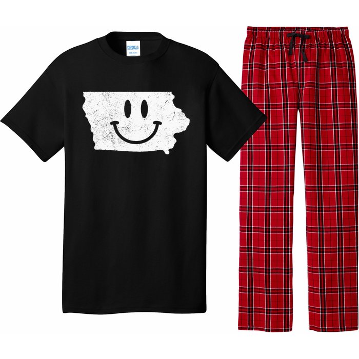 Smiling In IA – Funny Iowa Happy Face Pajama Set