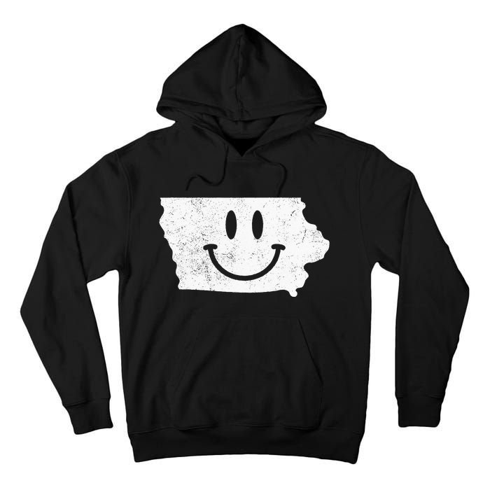 Smiling In IA – Funny Iowa Happy Face Tall Hoodie