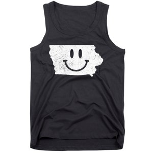 Smiling In IA – Funny Iowa Happy Face Tank Top