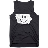 Smiling In IA – Funny Iowa Happy Face Tank Top