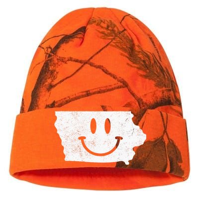 Smiling In IA – Funny Iowa Happy Face Kati Licensed 12" Camo Beanie