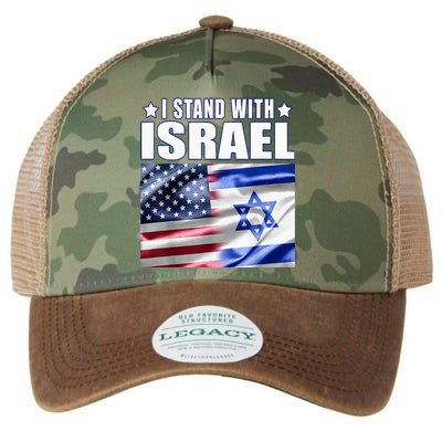 Support Israel I Stand With Israel Us Israel Flag Combined Legacy Tie Dye Trucker Hat