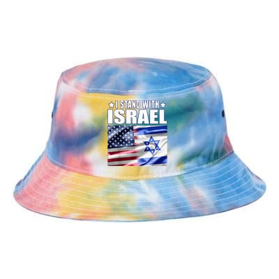 Support Israel I Stand With Israel Us Israel Flag Combined Tie Dye Newport Bucket Hat