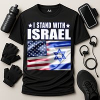 Support Israel I Stand With Israel Us Israel Flag Combined Cooling Performance Crew T-Shirt