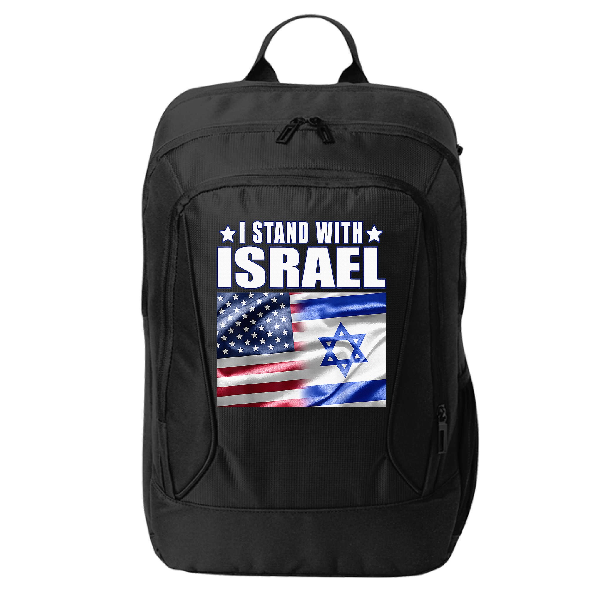 Support Israel I Stand With Israel Us Israel Flag Combined City Backpack