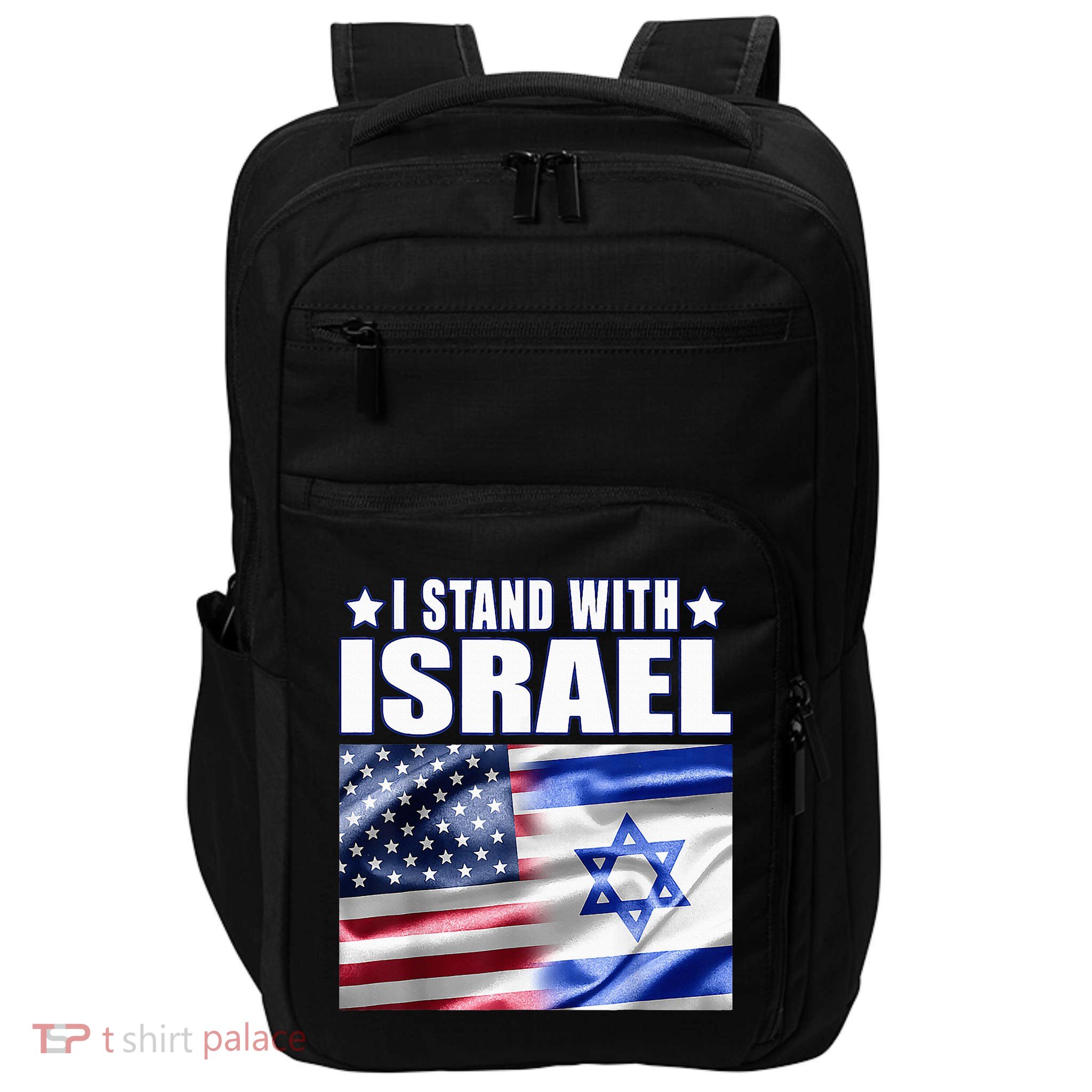 Support Israel I Stand With Israel Us Israel Flag Combined Impact Tech Backpack