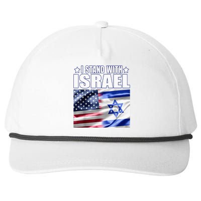 Support Israel I Stand With Israel Us Israel Flag Combined Snapback Five-Panel Rope Hat