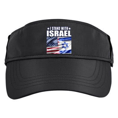 Support Israel I Stand With Israel Us Israel Flag Combined Adult Drive Performance Visor