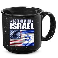 Support Israel I Stand With Israel Us Israel Flag Combined 15oz Campfire Ceramic Mug