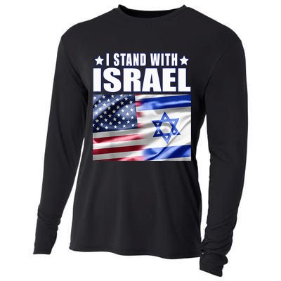 Support Israel I Stand With Israel Us Israel Flag Combined Cooling Performance Long Sleeve Crew