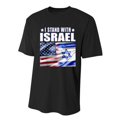 Support Israel I Stand With Israel Us Israel Flag Combined Youth Performance Sprint T-Shirt