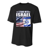 Support Israel I Stand With Israel Us Israel Flag Combined Youth Performance Sprint T-Shirt