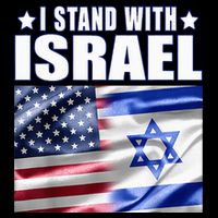 Support Israel I Stand With Israel Us Israel Flag Combined Cropped Pullover Crew
