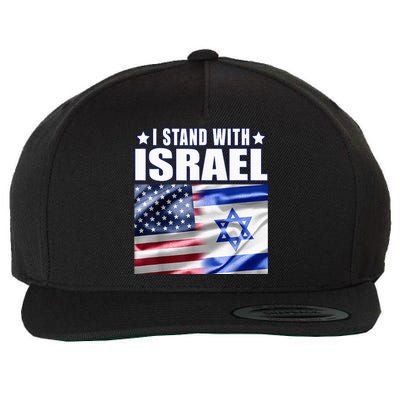 Support Israel I Stand With Israel Us Israel Flag Combined Wool Snapback Cap