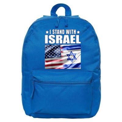 Support Israel I Stand With Israel Us Israel Flag Combined 16 in Basic Backpack
