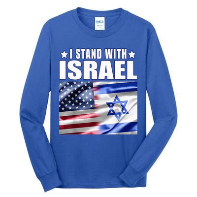 Support Israel I Stand With Israel Us Israel Flag Combined Tall Long Sleeve T-Shirt