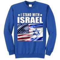 Support Israel I Stand With Israel Us Israel Flag Combined Tall Sweatshirt