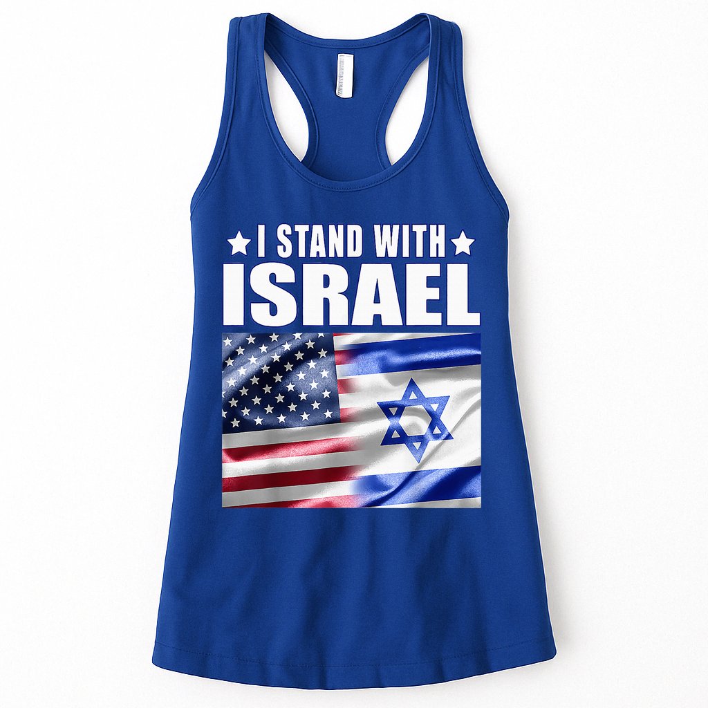 Support Israel I Stand With Israel Us Israel Flag Combined Womens Tank Top