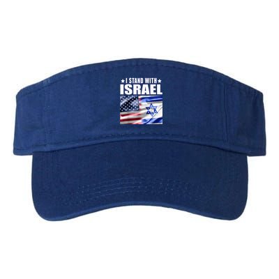 Support Israel I Stand With Israel Us Israel Flag Combined Valucap Bio-Washed Visor