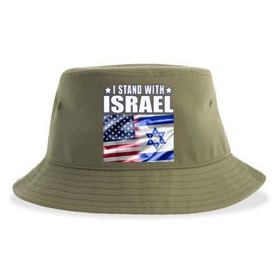 Support Israel I Stand With Israel Us Israel Flag Combined Sustainable Bucket Hat