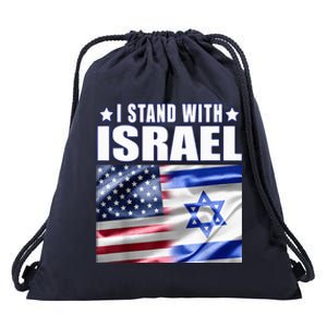 Support Israel I Stand With Israel Us Israel Flag Combined Drawstring Bag