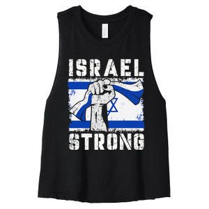 Support Israel I Stand With Israel Pray For Israel Women's Racerback Cropped Tank