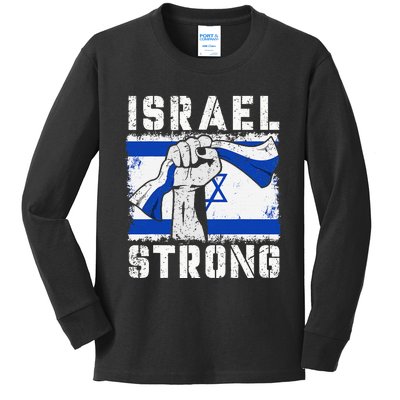 Support Israel I Stand With Israel Pray For Israel Kids Long Sleeve Shirt