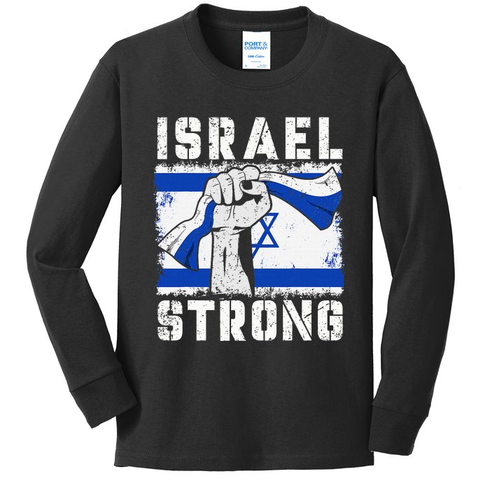 Support Israel I Stand With Israel Pray For Israel Kids Long Sleeve Shirt