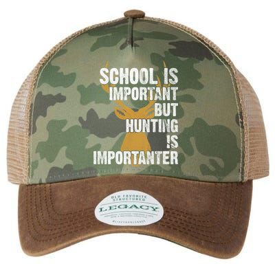 School Is Important But Is Hunting Importanter Deer Legacy Tie Dye Trucker Hat