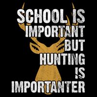 School Is Important But Is Hunting Importanter Deer Wool Snapback Cap