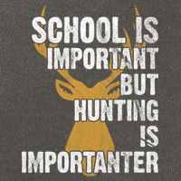 School Is Important But Is Hunting Importanter Deer Cotton Canvas Backpack