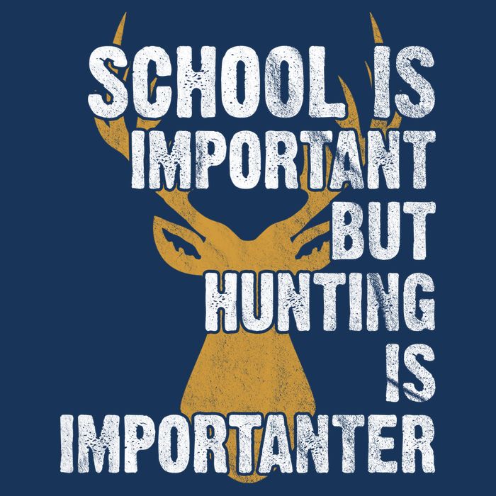 School Is Important But Is Hunting Importanter Deer 7-Panel Snapback Hat
