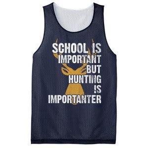 School Is Important But Is Hunting Importanter Deer Mesh Reversible Basketball Jersey Tank