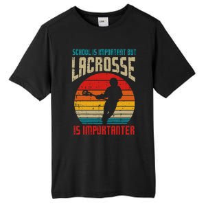 School Is Important Lacrosse Importanter Tall Fusion ChromaSoft Performance T-Shirt