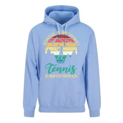 School Is Important But Tennis Is Importanter Gift Unisex Surf Hoodie