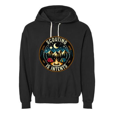 Scouting Is Intents Scout Camper Camping Garment-Dyed Fleece Hoodie
