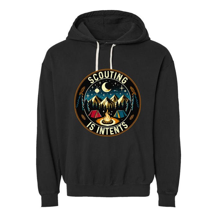 Scouting Is Intents Scout Camper Camping Garment-Dyed Fleece Hoodie