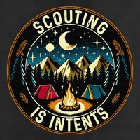 Scouting Is Intents Scout Camper Camping Garment-Dyed Fleece Hoodie