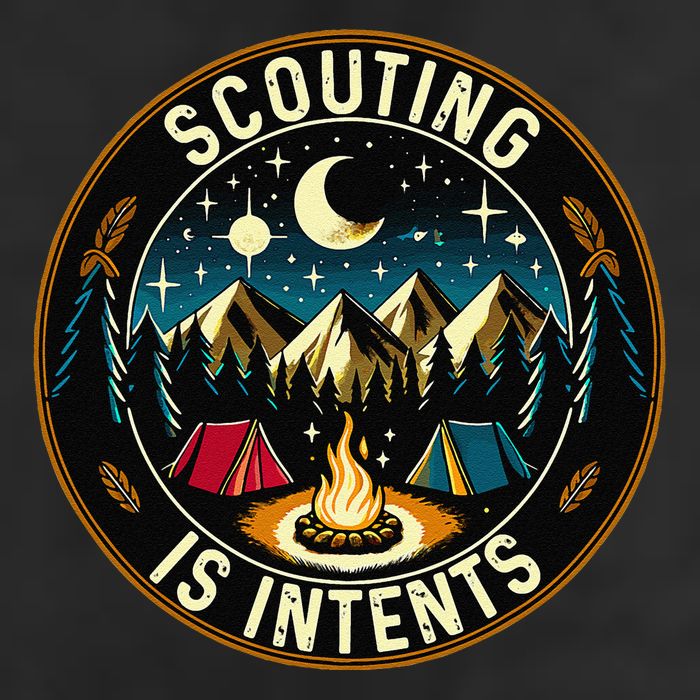 Scouting Is Intents Scout Camper Camping Garment-Dyed Fleece Hoodie