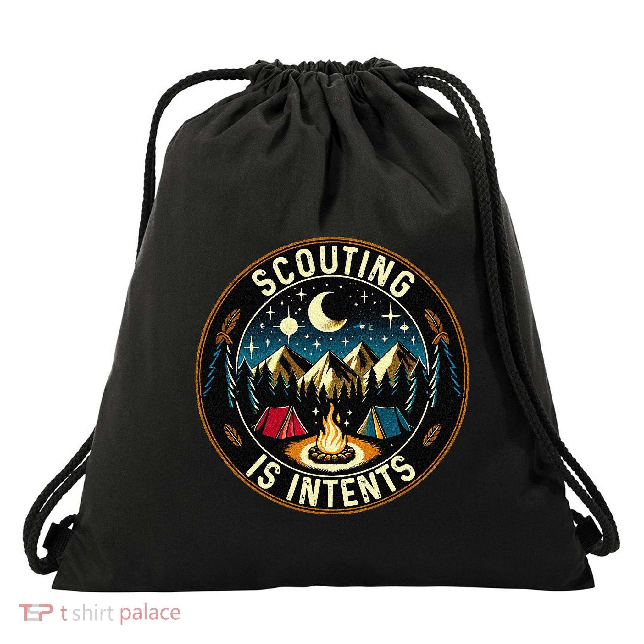 Scouting Is Intents Scout Camper Camping Drawstring Bag
