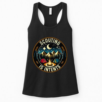 Scouting Is Intents Scout Camper Camping Womens Tank Top