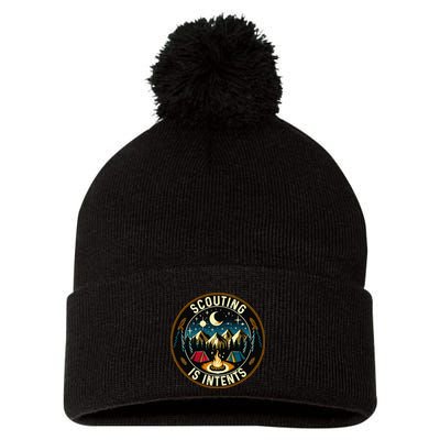 Scouting Is Intents Scout Camper Camping Pom Pom 12in Knit Beanie