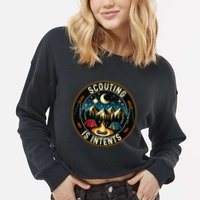 Scouting Is Intents Scout Camper Camping Cropped Pullover Crew